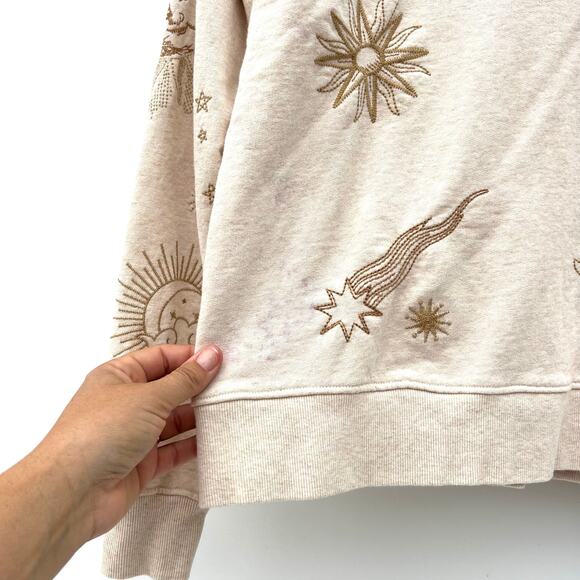 Johnny Was Lunata Half Zip Sweater Celestial Quarter Zip Beige Cream XS Pullover - Picture 12 of 12